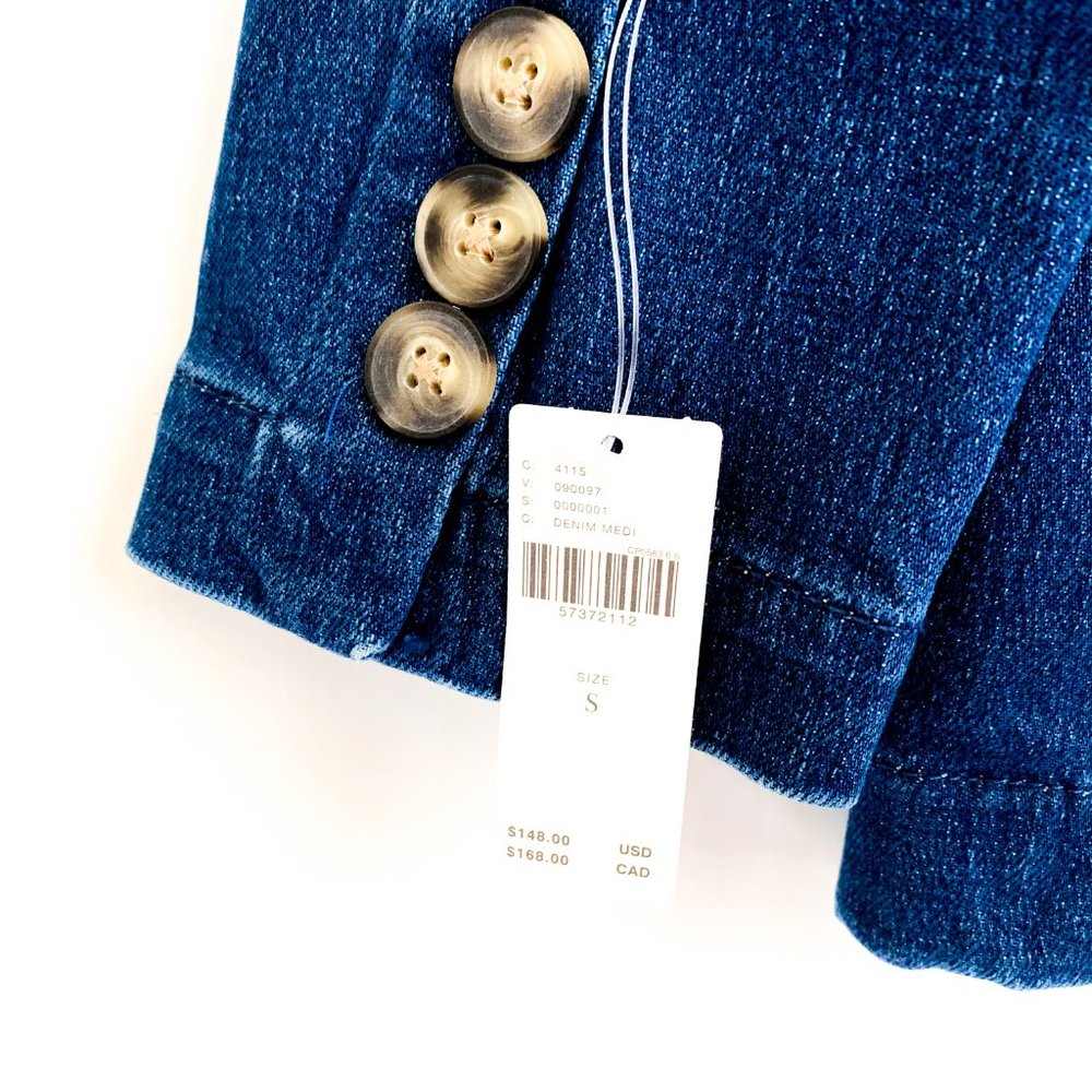 NWT anthropologie pilcro layne denim blazer S - Picture 2 of 7